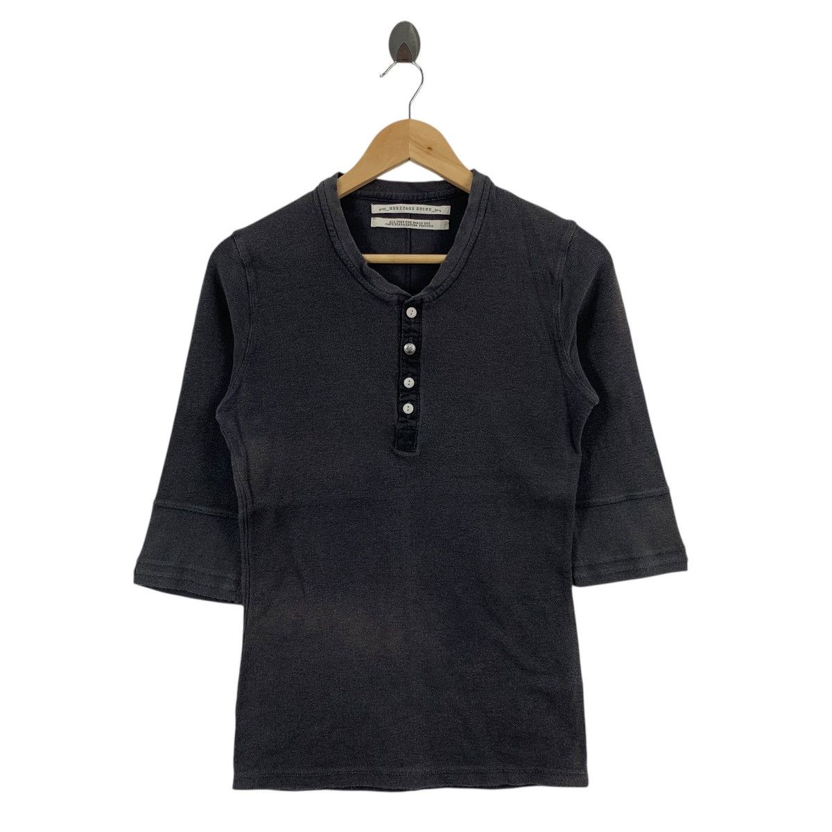 Japanese Brand HERITAGE STONE Wash Buttons Plain Japanese Brand Tshirt Size US L / EU 52-54 / 3 - 1 Thumbnail