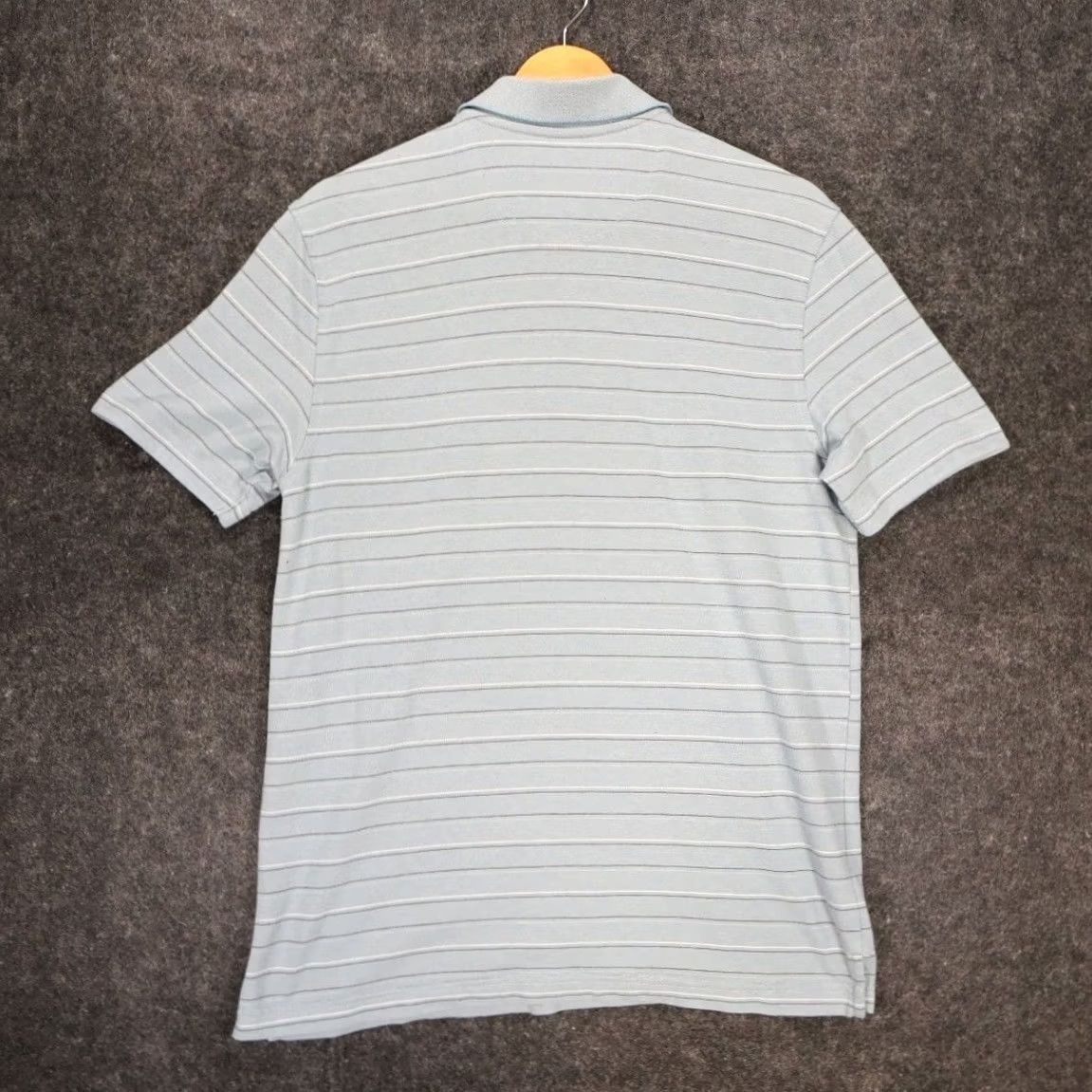 Van Heusen Van Heusen Studio Polo Shirt Mens S Blue Striped Slim Fit Short Sleeve Size US S / EU 44-46 / 1 - 2 Thumbnail