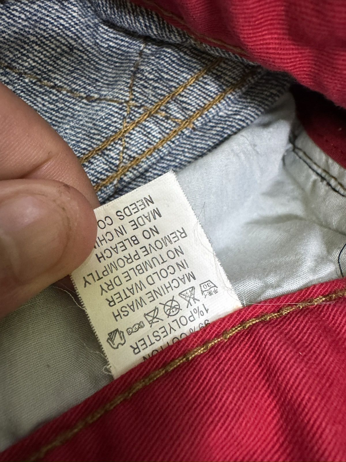 Japanese Brand Fugutaiten Y2K Japanese Embroidered Denim Fujin Raijin Size US 38 / EU 54 - 15 Thumbnail