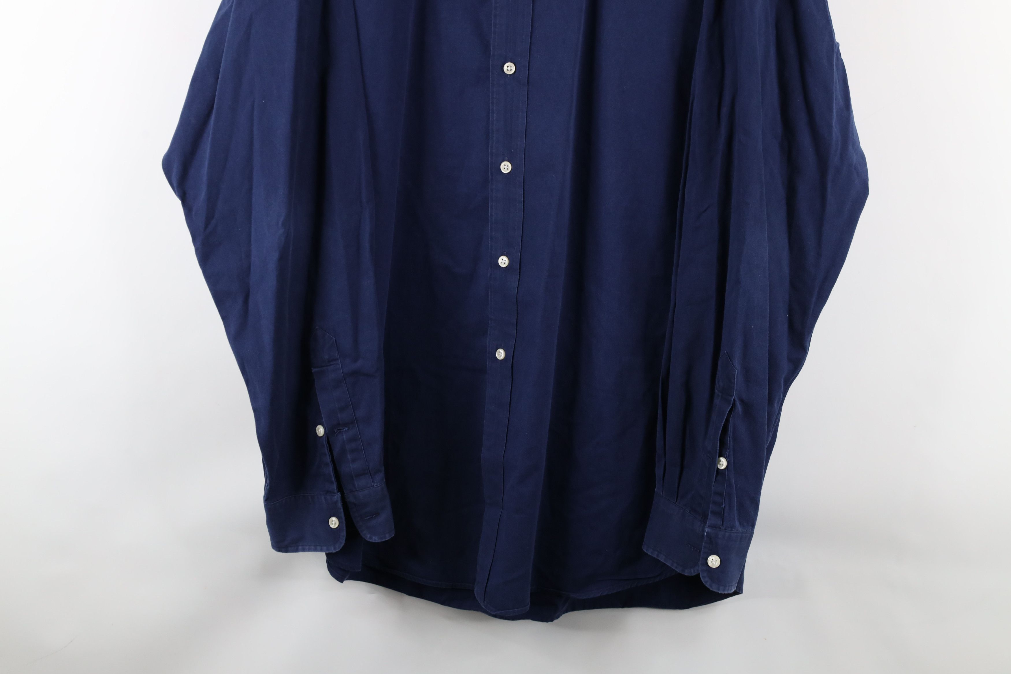 Ralph Lauren × Vintage Vintage 90s Ralph Lauren Collared Button Down Shirt Blue Size US XXL / EU 58 / 5 - 3 Thumbnail