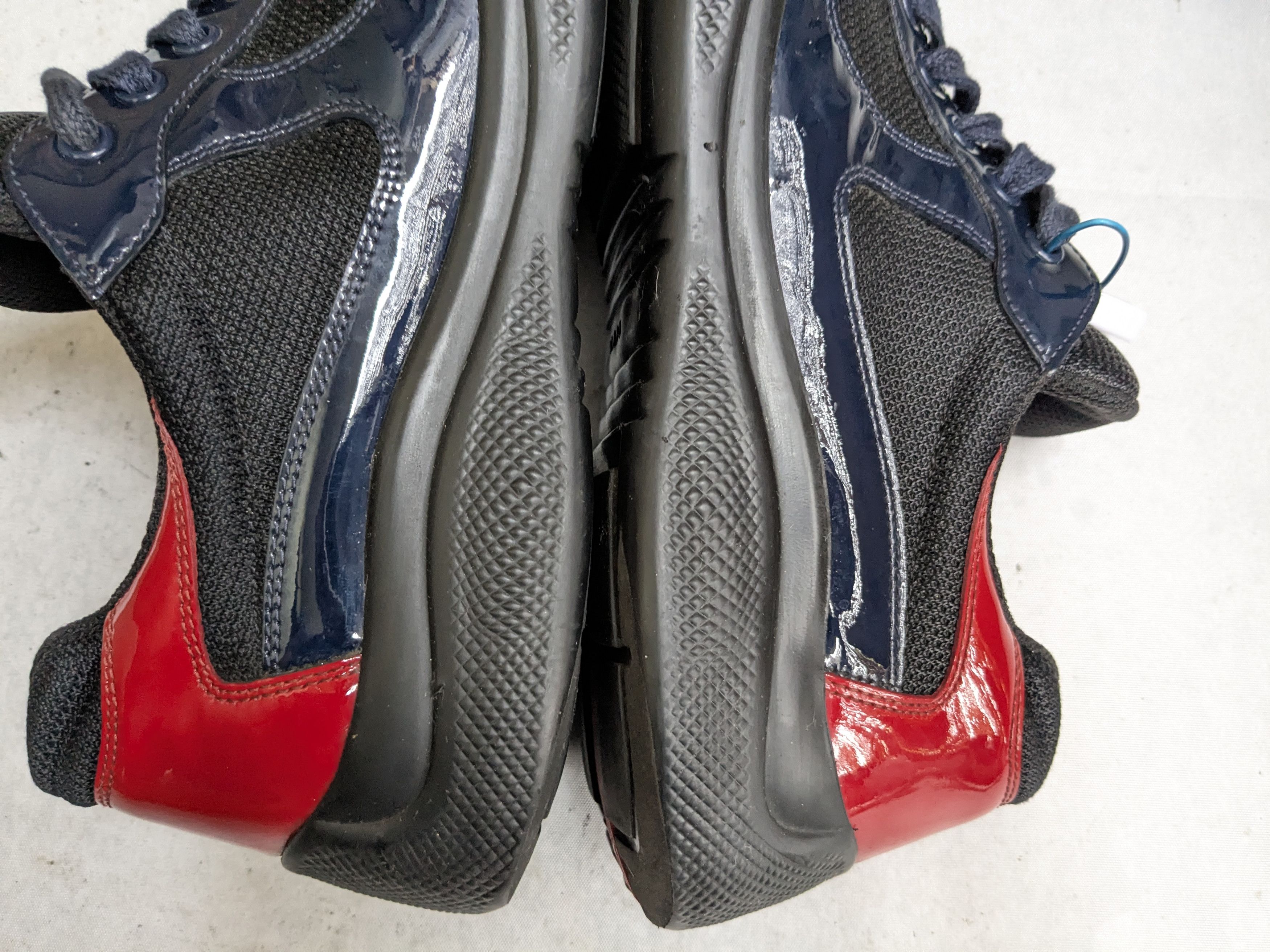 Prada Prada America's Cup Sneakers Navy Blue Patent Leather 9.5 Size US 9.5 / EU 42-43 - 11 Thumbnail