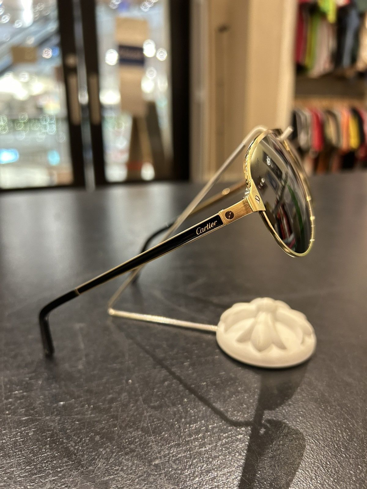 Cartier Cartier Santos de Cartier Aviator Sunglasses Size ONE SIZE - 3 Thumbnail