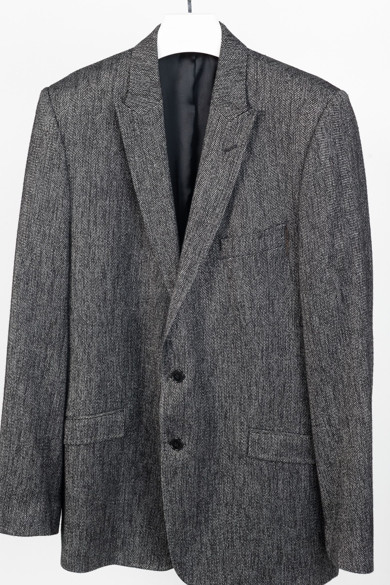 Versace Versace Collection White & Black Herringbone Tweed Blazer Size 54R - 3 Thumbnail