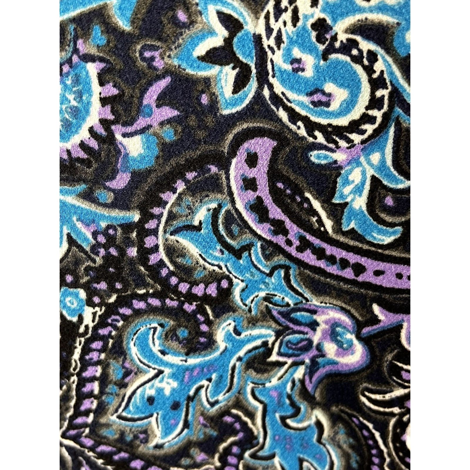 Talbots Talbots Blouse Top Womens 12 Sleeveless Funnel Neck Polyester Multicolor Classic Paisley Shirt Size XL / US 12-14 / IT 48-50 - 6 Thumbnail