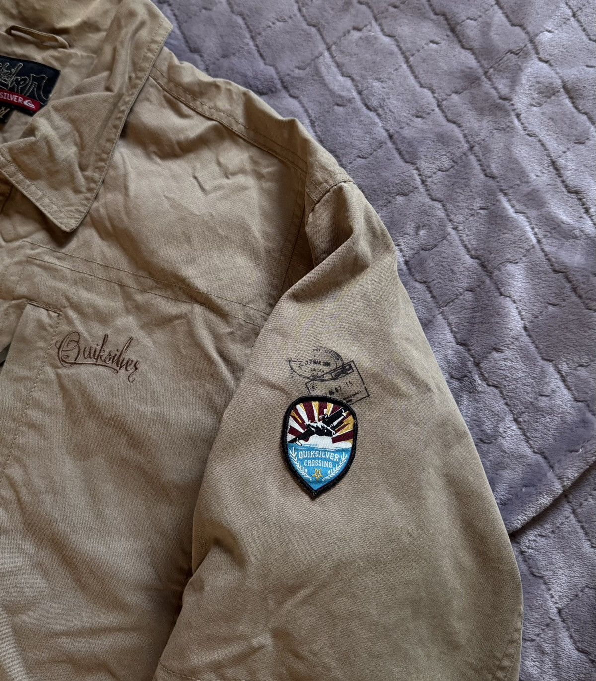 Quiksilver × Vintage Vintage y2k Quiksilver Bomber Jacket Size US XXL / EU 58 / 5 - 8 Thumbnail