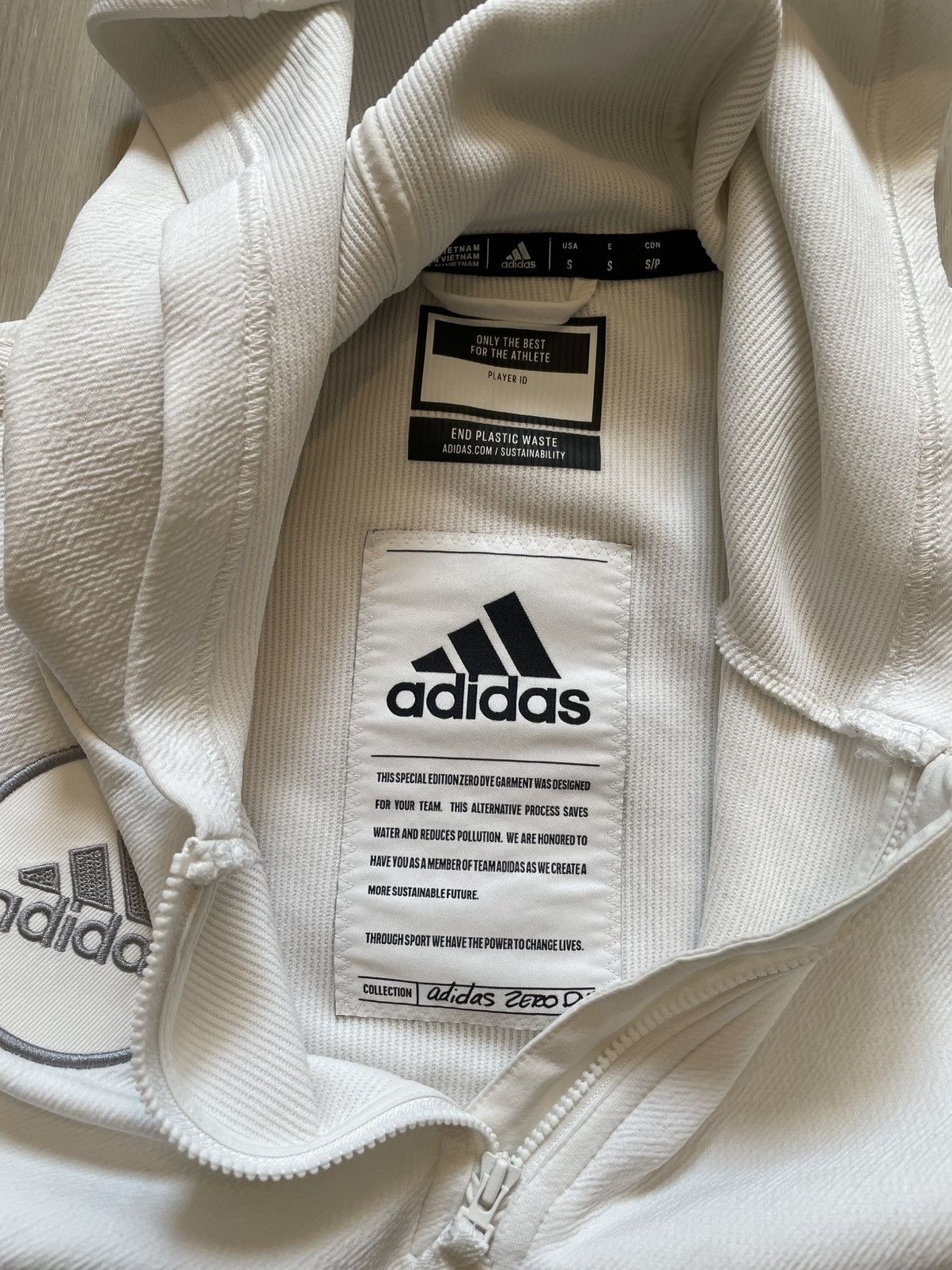 Adidas Adidas White Special Edition Zero Dip Dye Pullover 1/2 Zip S Size US S / EU 44-46 / 1 - 4 Thumbnail