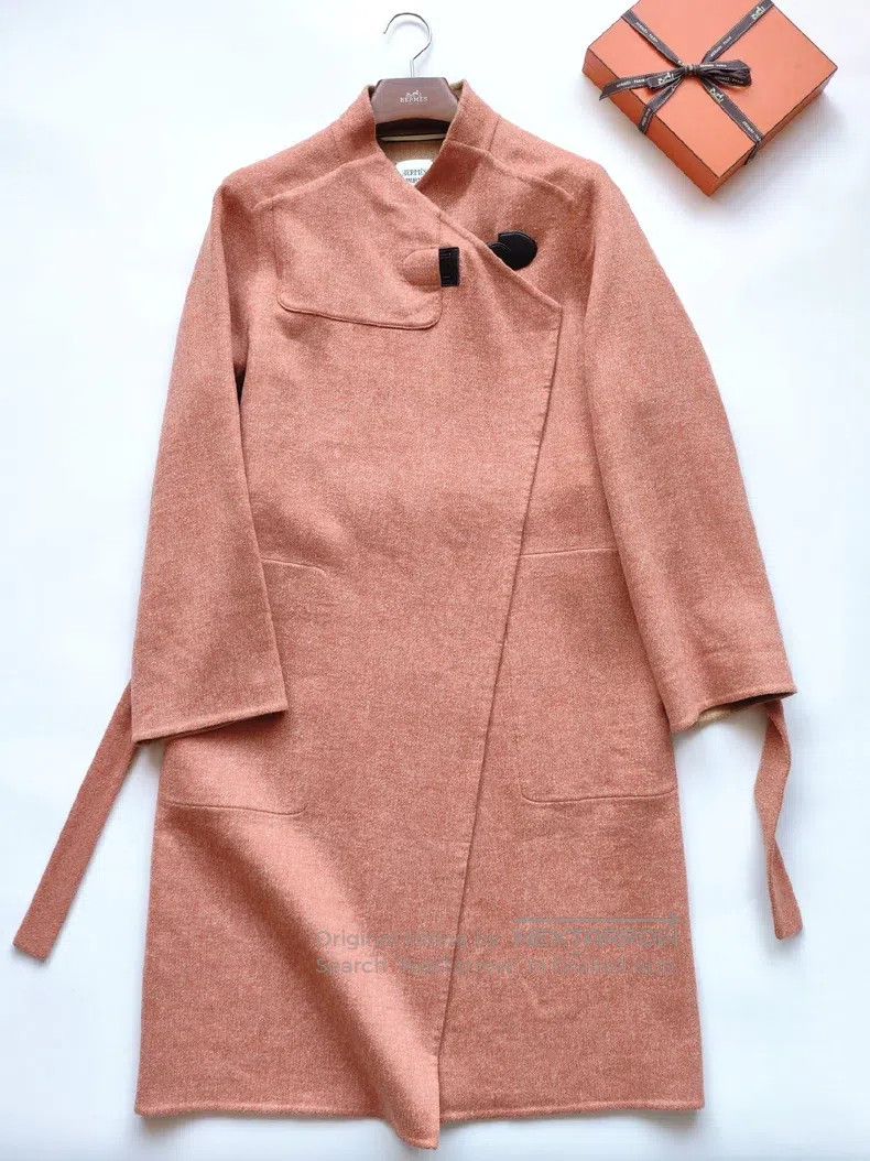 Hermes Hermes Nude Pink Double-faced Cashmere Long Coat Size XS / US 0-2 / IT 36-38 - 2 Thumbnail