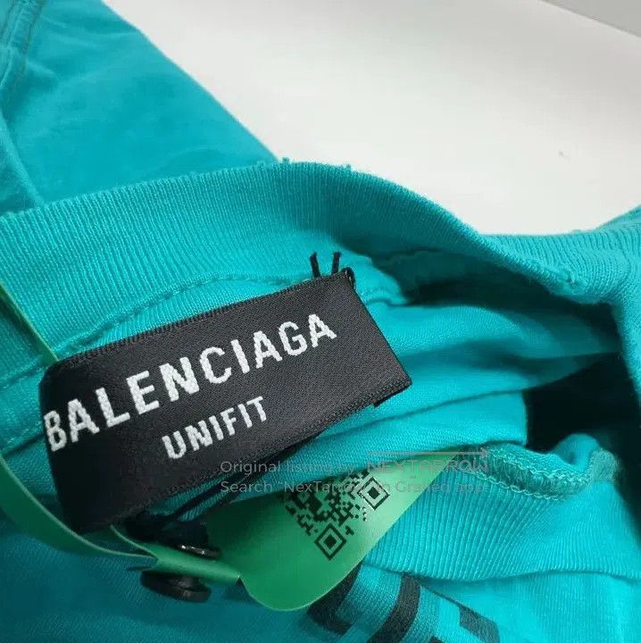 Balenciaga BB Logo Distressed Loose Short Sleeve T.