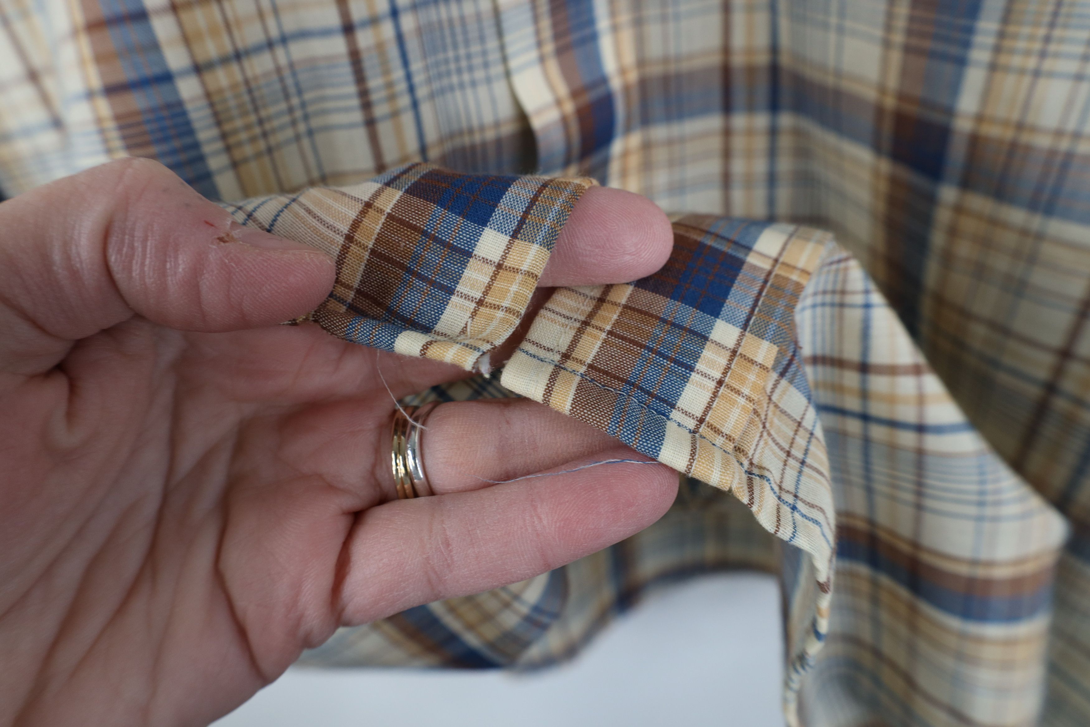 Vintage Vintage 70s Streetwear Rodeo Cowboy Snap Button Shirt Plaid Size US XL / EU 56 / 4 - 6 Thumbnail