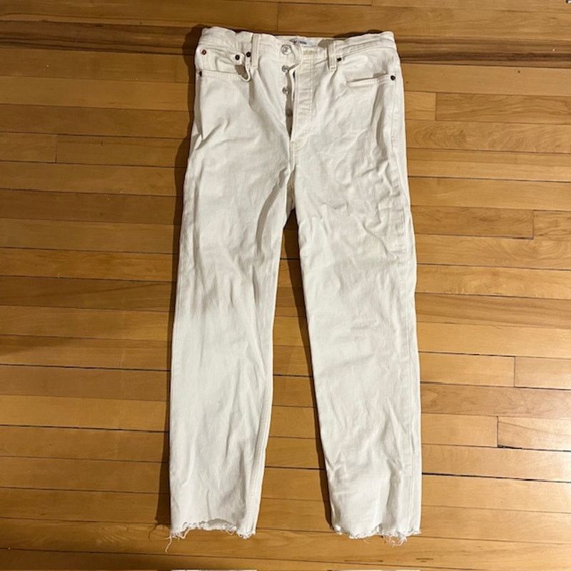RE/DONE Re-done White Jeans - Fair Condition - Size 29 Size 29" - 3 Thumbnail