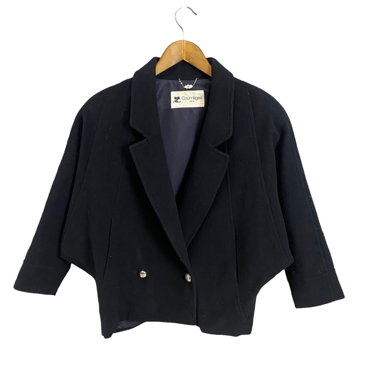 image of Archival Clothing x Avant Garde Courreges Delmon Fleece Wool Jacket in Black, Women's (Size Large)