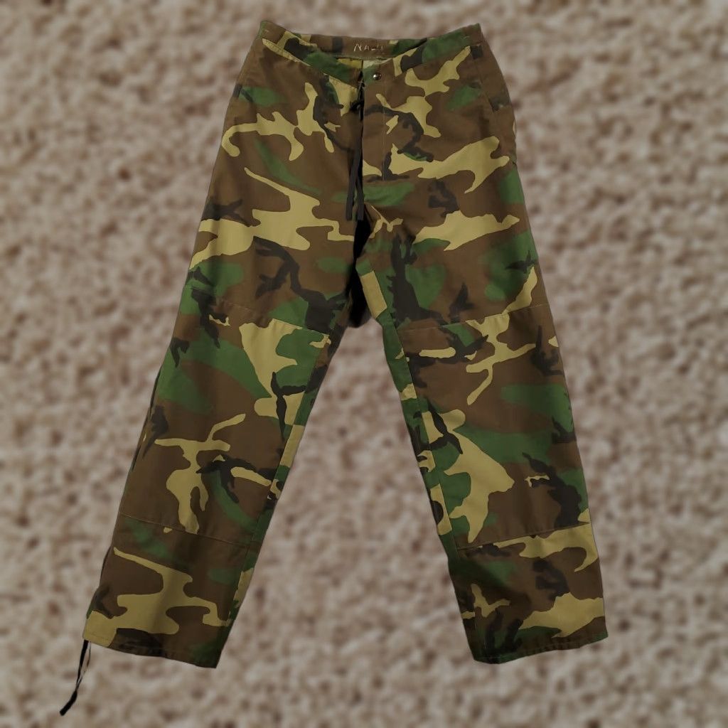Vintage VINTAGE US Military Cold Weather Pants Small Woodland Zip Leg Camo Trousers USGI Army Size US 29 - 1 Thumbnail