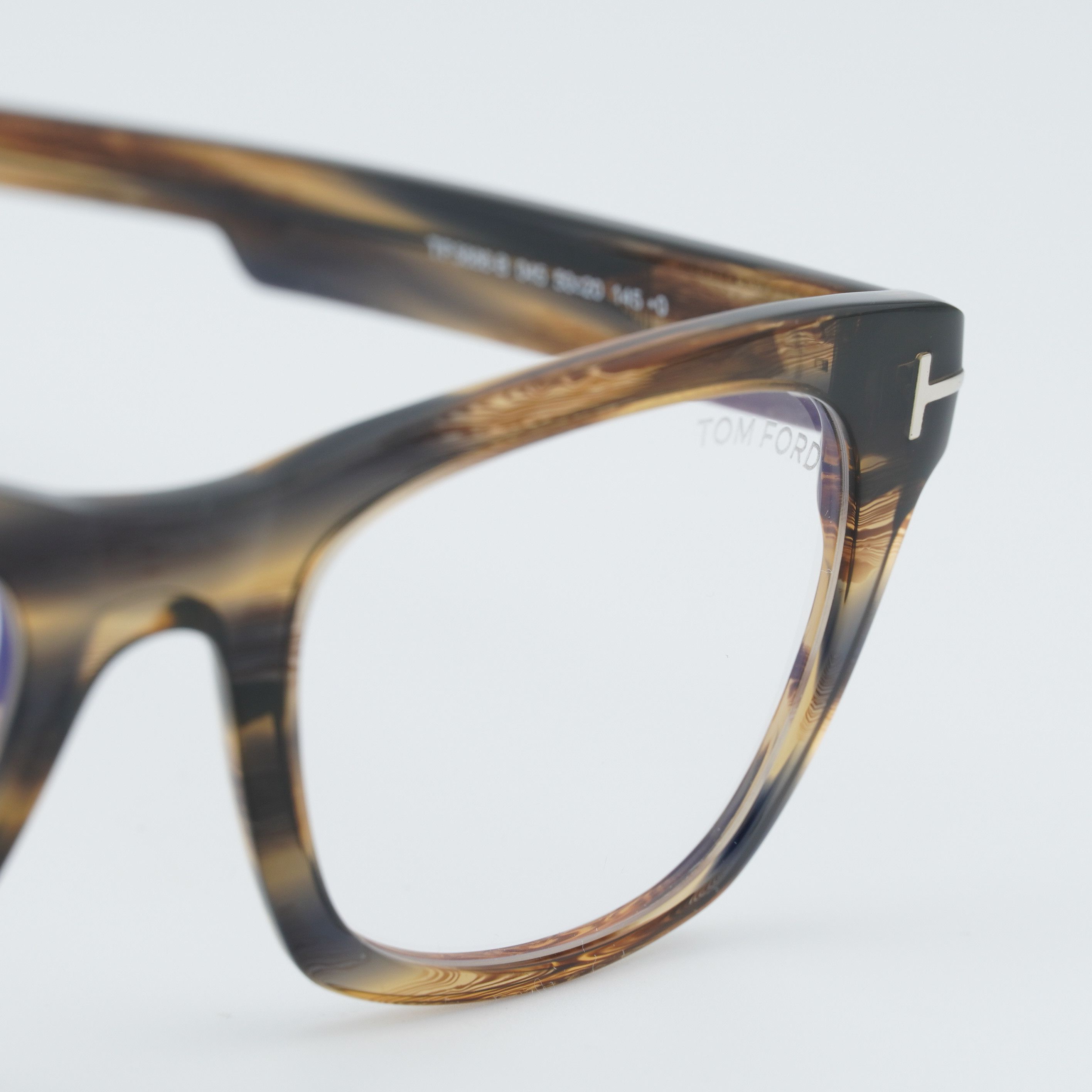 Tom Ford Tom Ford FT5886-B 045 Eyeglasses Havana 50mm Square Frame Size ONE SIZE - 8 Thumbnail