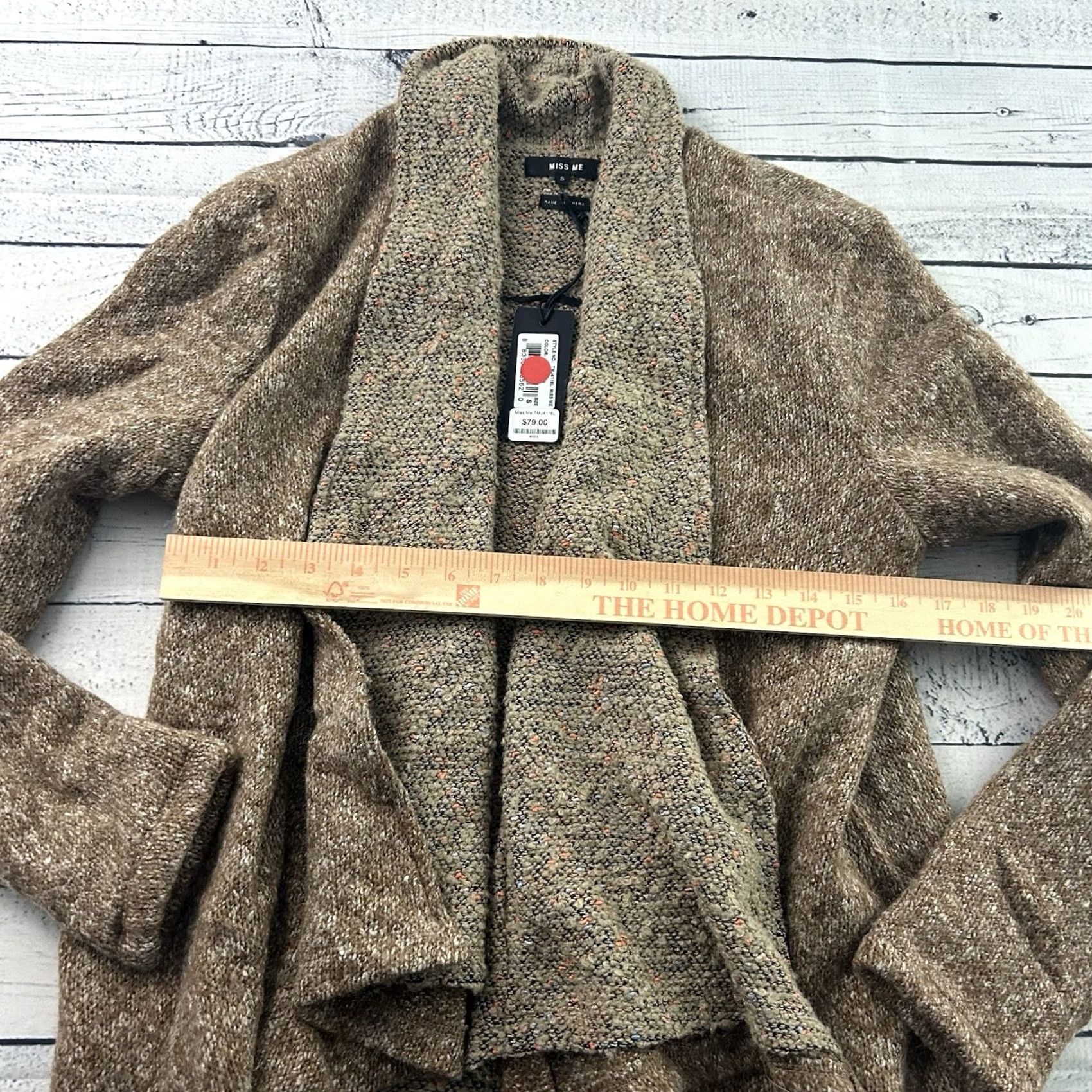 Miss Me Miss Me Cardigan Sweater Womens S Brown Wool Open Front Vintage? Size S / US 4 / IT 40 - 5 Thumbnail