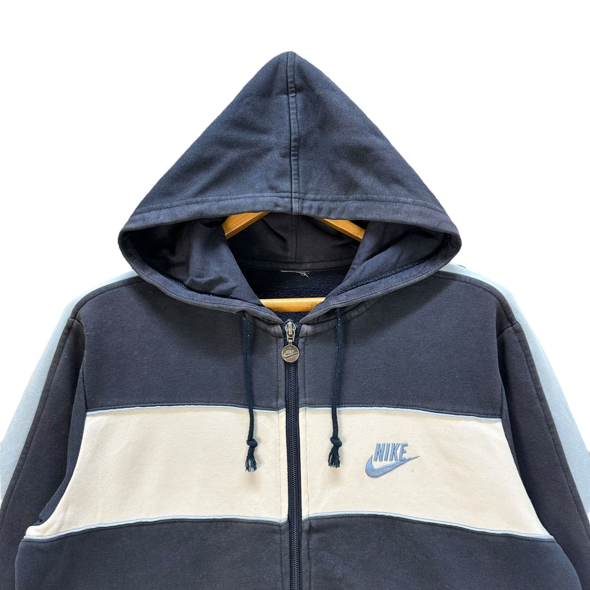 Nike NIKE EMBROIDERY LOGO COLORBLOCK ZIPPER HOODIES #9015-48 Size US M / EU 48-50 / 2 - 2 Thumbnail