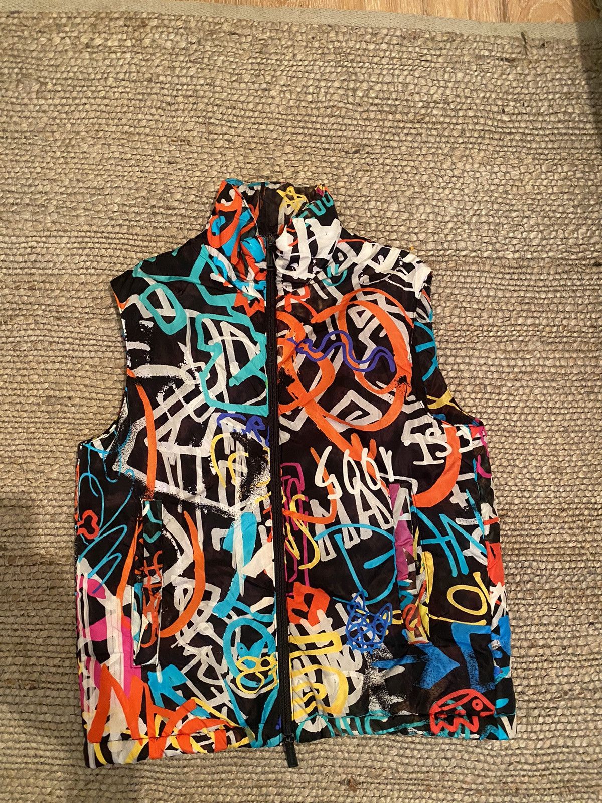 image of Dsquared2 Multicoloured Puffer Vest, Men's (Size Small)