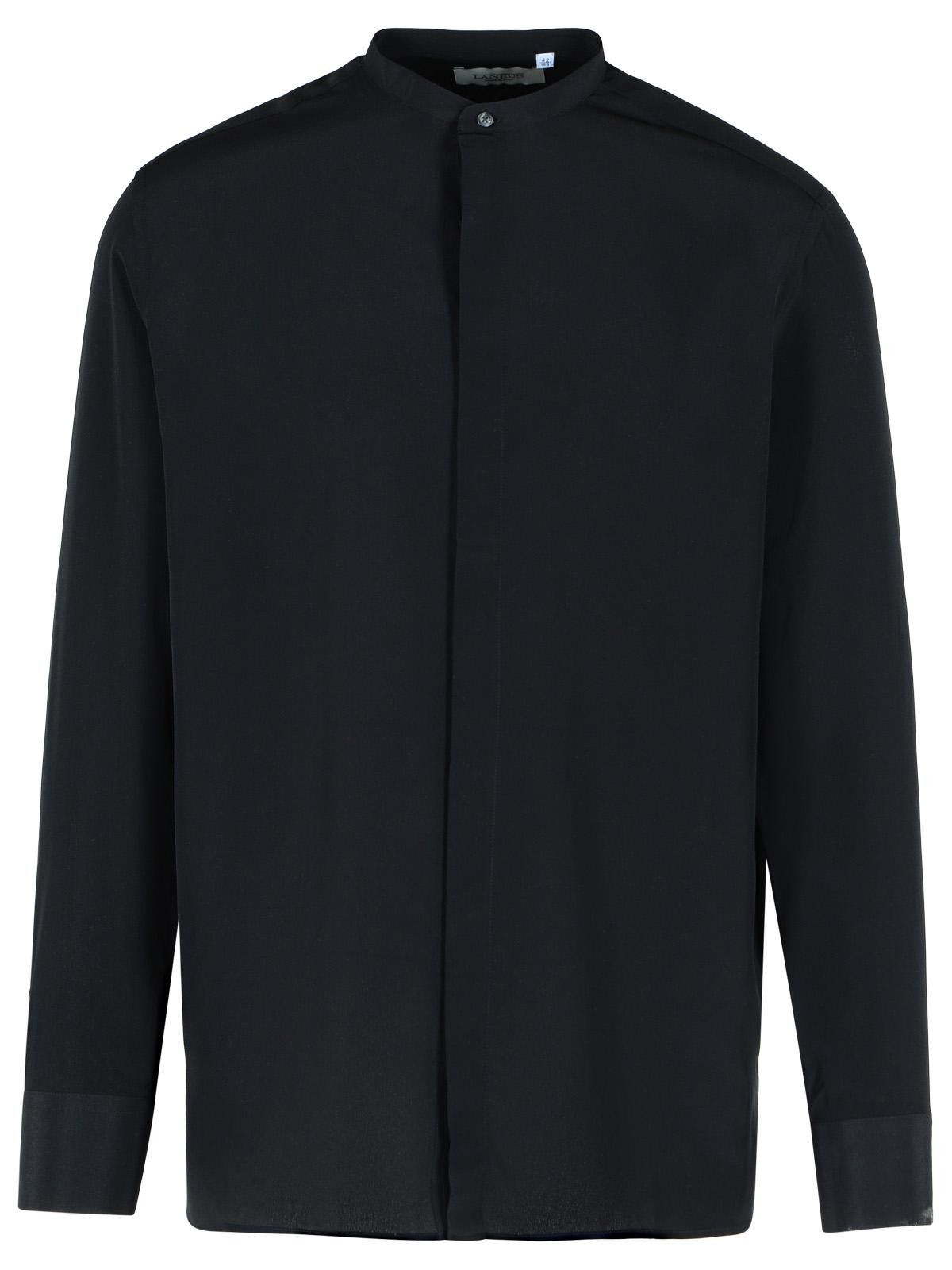 Laneus LANEUS Black Silk Shirt Size US XXL / EU 58 / 5 - 1 Thumbnail