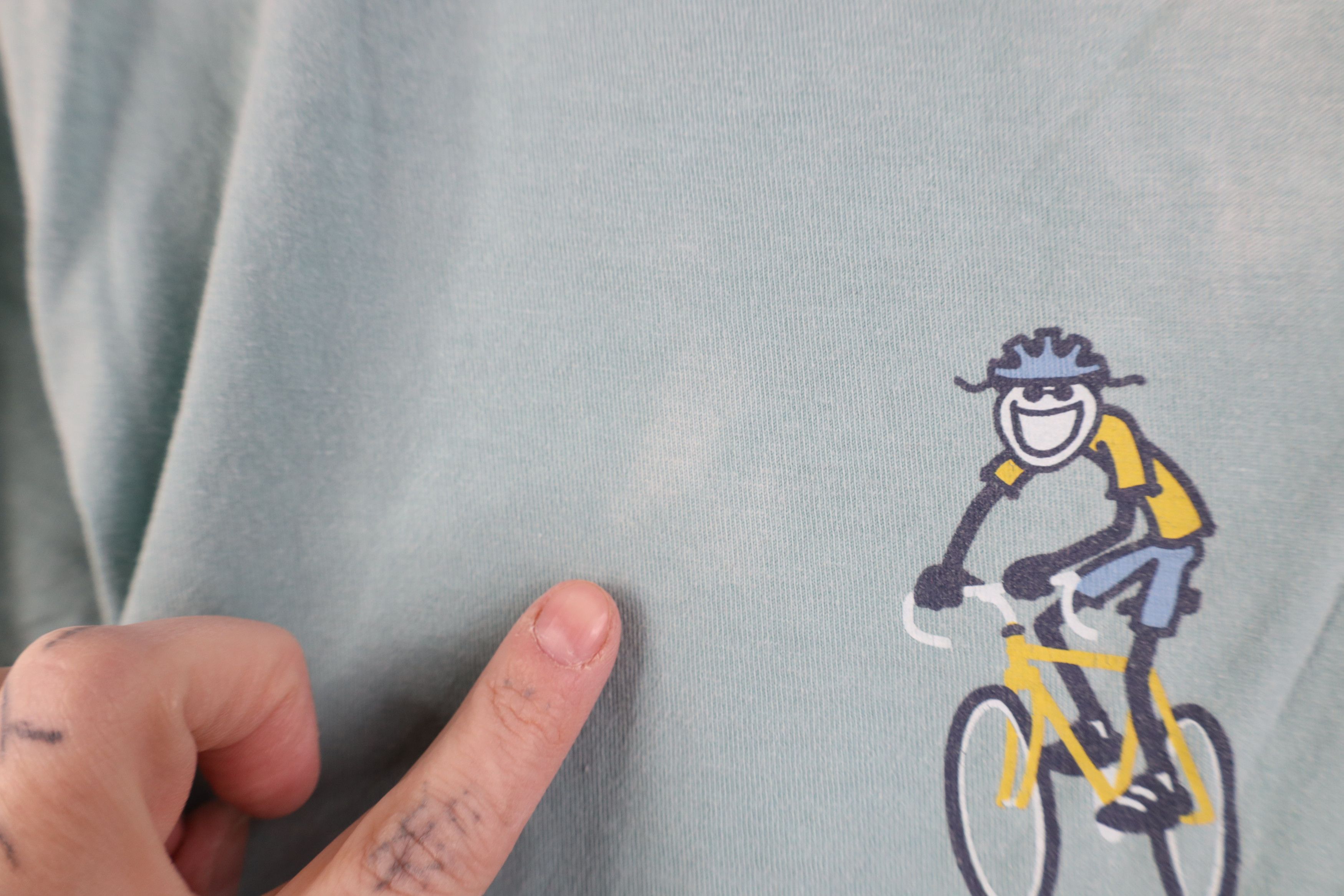 Life is Good Life Is Good Spell Out Cycling Bicycle T-Shirt Teal Cotton Size M / US 6-8 / IT 42-44 - 5 Thumbnail