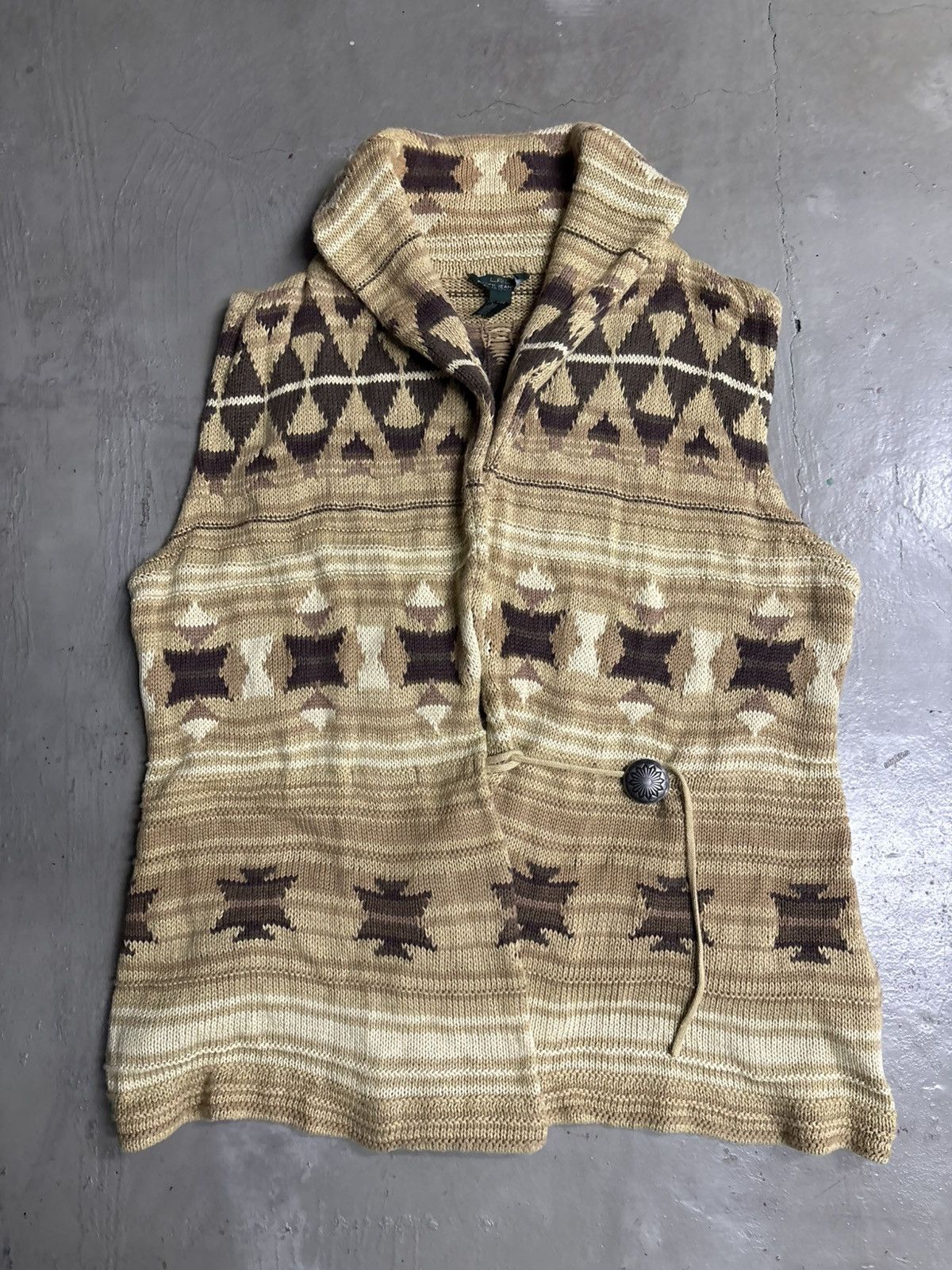RRL Ralph Lauren RRL Double RL Hand Knit Ranch Cardigan Navajo Vest Size US M / EU 48-50 / 2 - 6 Thumbnail