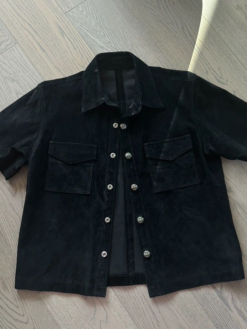 Chrome Hearts Black Suede Short Sleeve Jacket Size US M / EU 48-50 / 2 - 1 Thumbnail