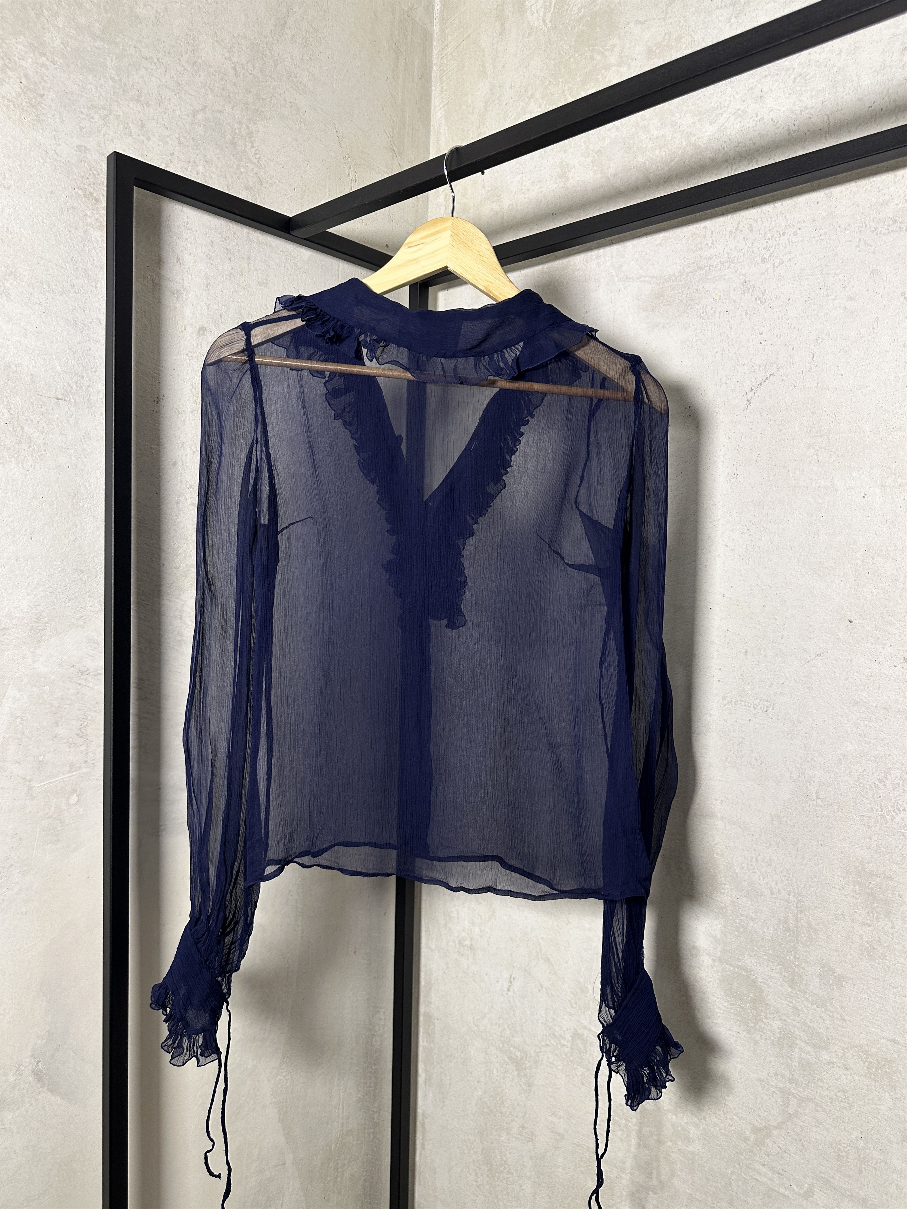 Other Luisa Beccaria Silk Tie Neck Blouse Size S / US 4 / IT 40 - 4 Thumbnail