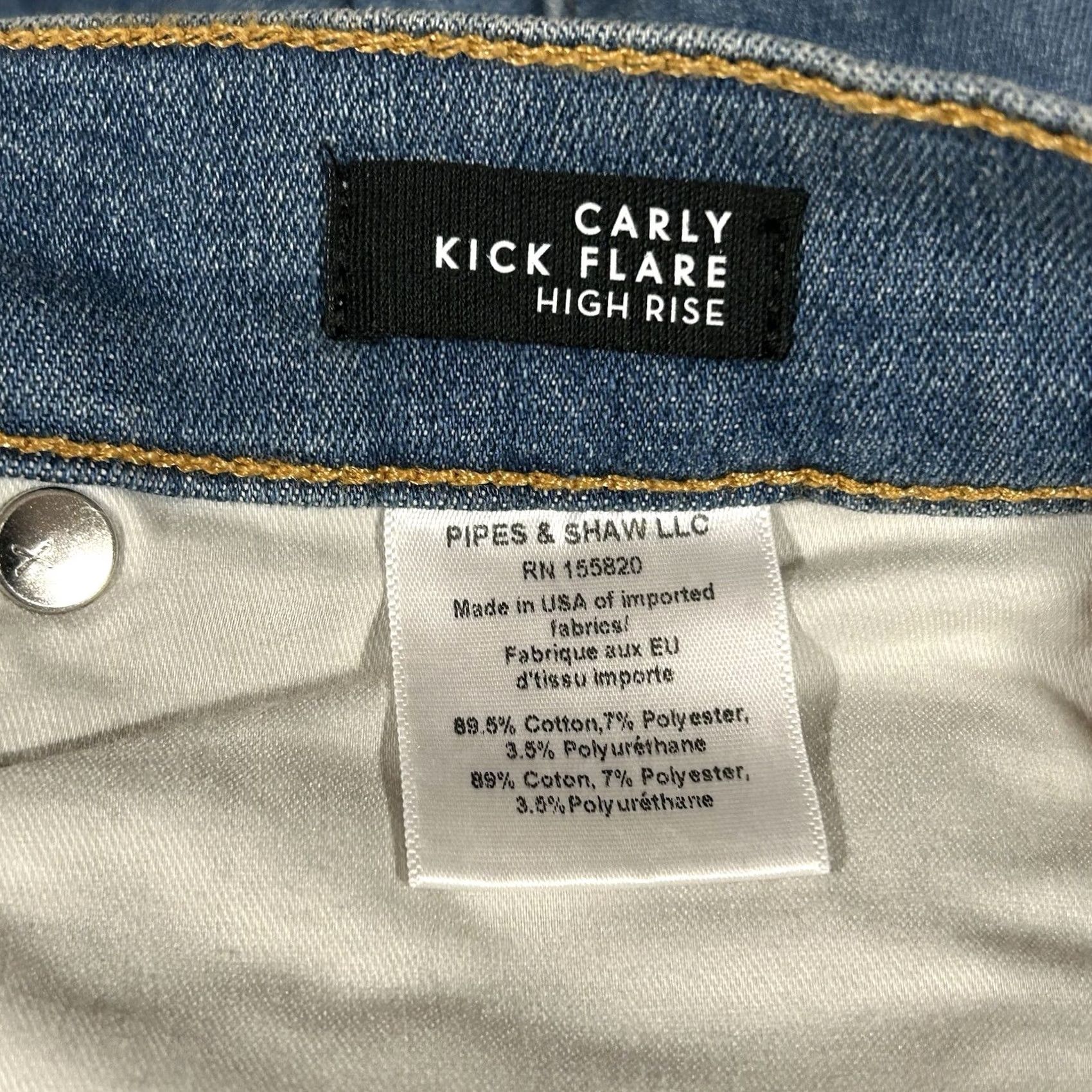 Veronica Beard Veronica Beard Carly Kick Flare High Rise Denim Blue Jeans Lakeshore 25x26 Womens Size 42" / US 20 - 5 Thumbnail