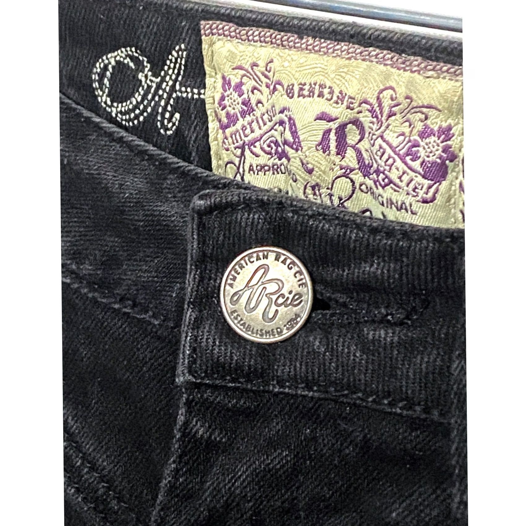 Vintage American Rag Cie Jeans Straight Low Rise 31in Inseam Juniors 3 Black Denim Womens Jeans Whimsigoth Goth Capsule Vintage No Size 26" / US 2 / IT 38 - 5 Thumbnail
