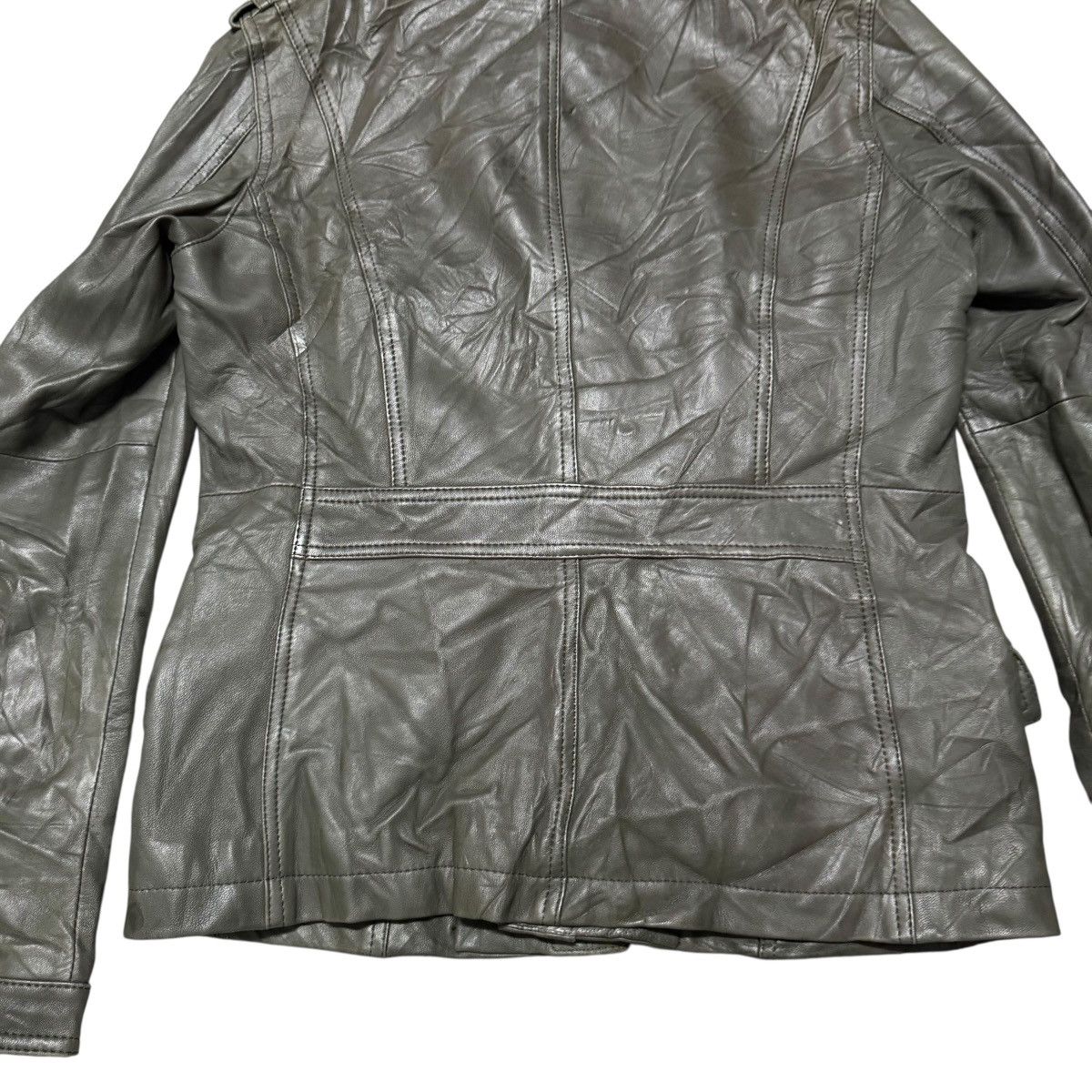 Le Grande Bleu (L.G.B.) Reilabo x Nicole Club Military Leather Jacket Size US M / EU 48-50 / 2 - 10 Thumbnail