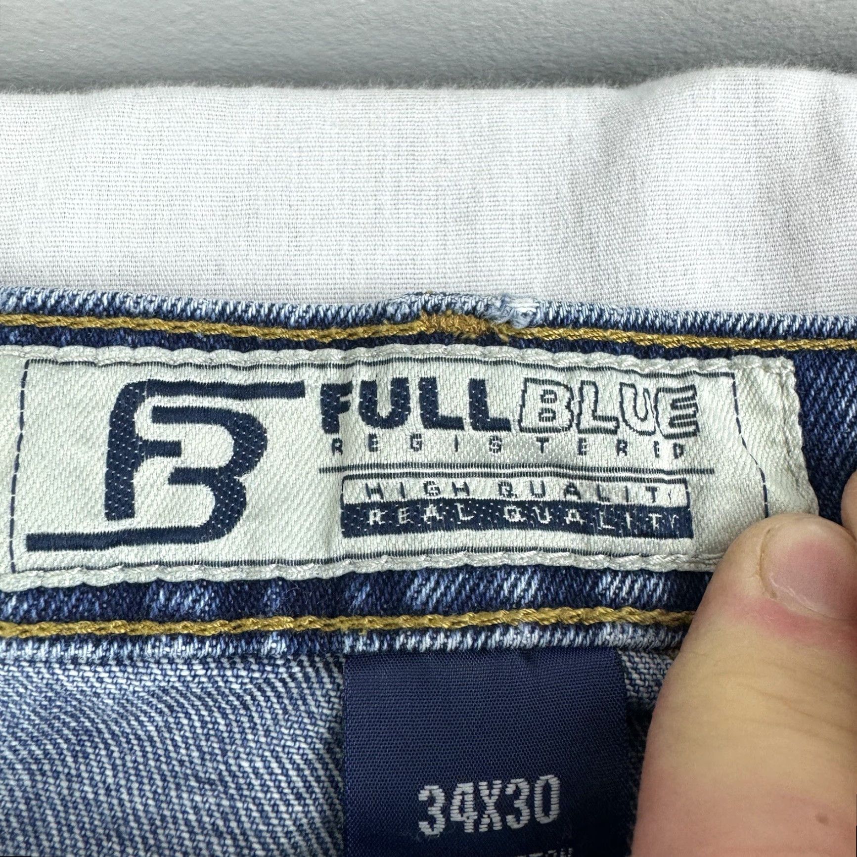 Vintage VINTAGE Full Blue Jeans Adult 34x30 Blue Straight Leg Grunge Y2K Workwear Urban Jeans Men Regular blue 34 30 Size US 34 / EU 50 - 4 Thumbnail