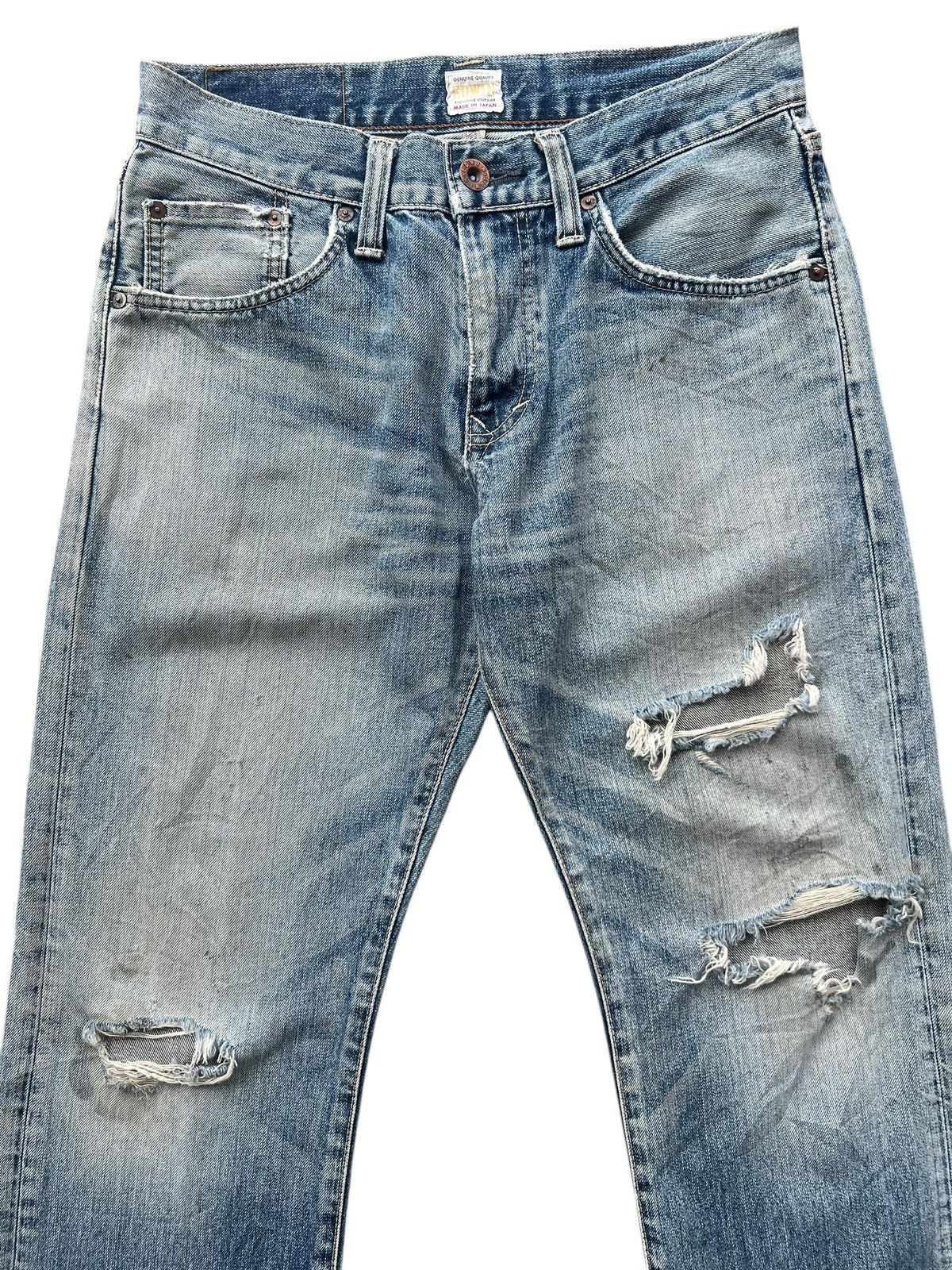 Edwin Vintage Edwin Distressed Denim Jeans 32x31.5 Size US 32 / EU 48 - 3 Thumbnail