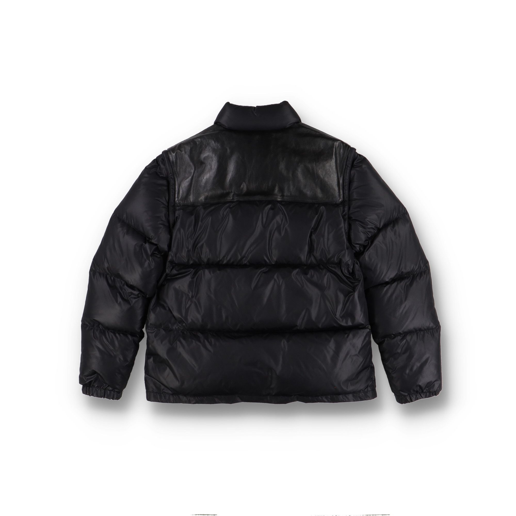 Celine Black Leather Panel Puffer Jacket with Removable Sleeves Size US S / EU 44-46 / 1 - 7 Thumbnail