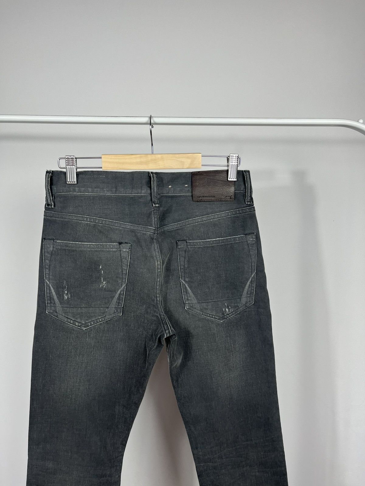 Allsaints AllSaints Mens Black Slim Fit Jeans Size 28 Distressed Size US 28 / EU 44 - 3 Thumbnail