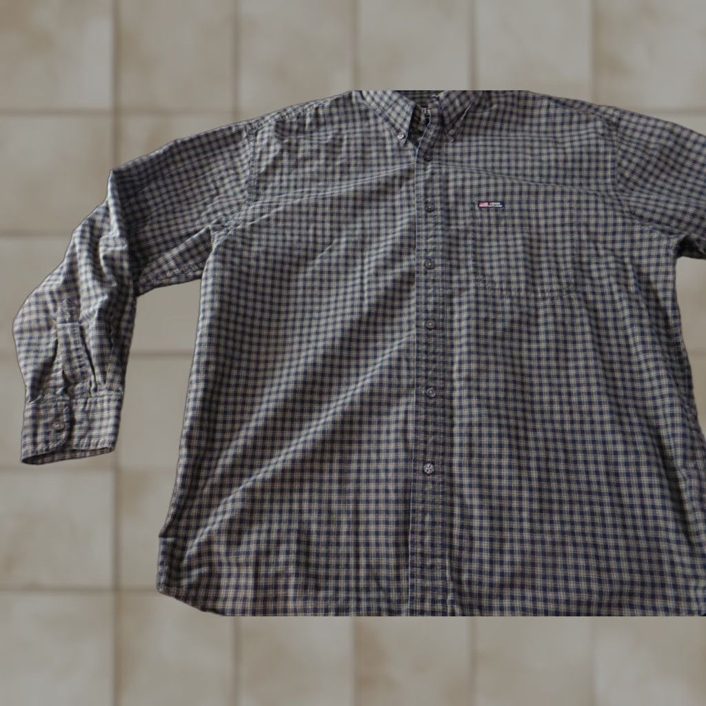 Ralph Lauren VINTAGE Ralph Lauren Mens Shirt Large blue plaid chaps button up Size US L / EU 52-54 / 3 - 1 Thumbnail