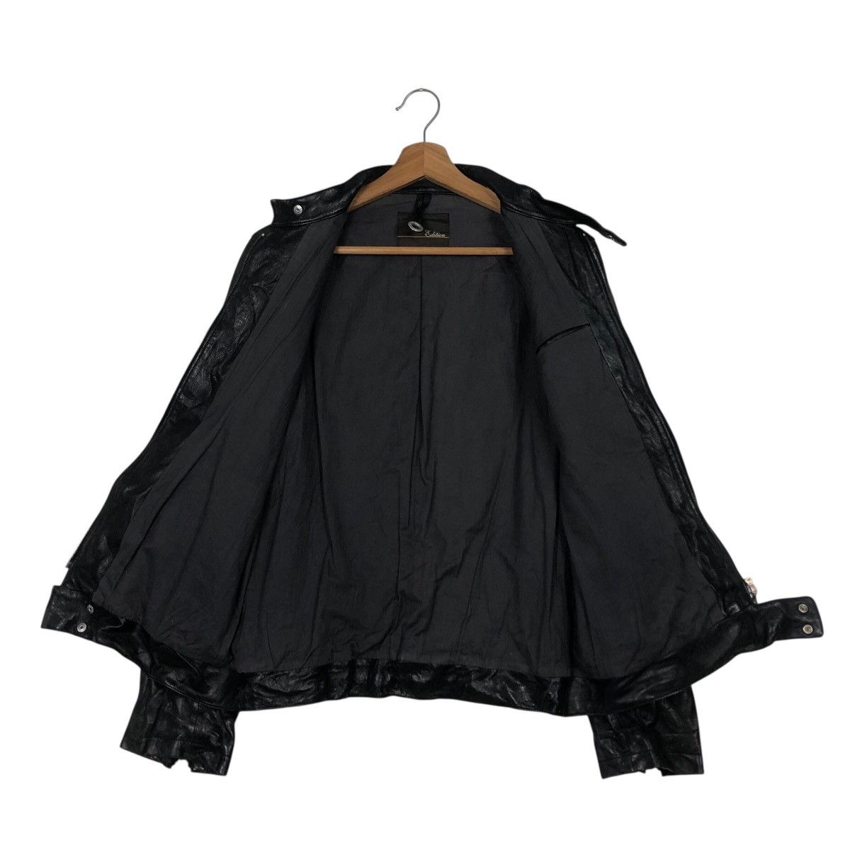 Japanese Brand 📌Rich Black Biker Leather Jacket Bondage Design Edition Size US M / EU 48-50 / 2 - 14 Thumbnail