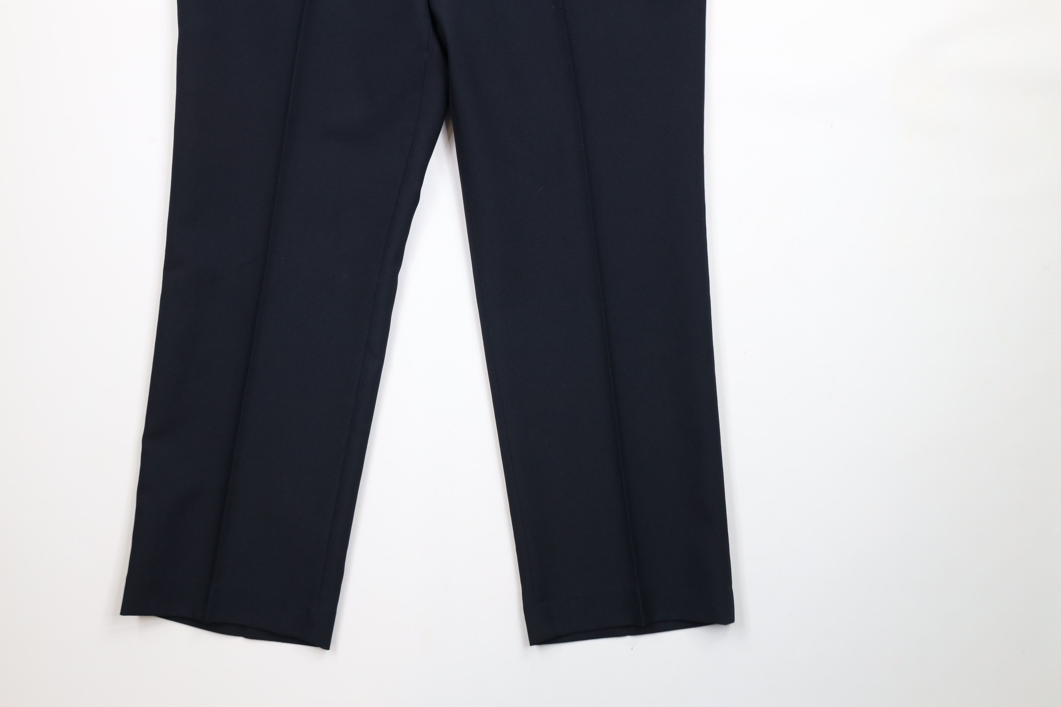 Vintage Vintage 70s Streetwear Wide Leg Chino Pants Navy Blue USA Size US 36 / EU 52 - 4 Thumbnail