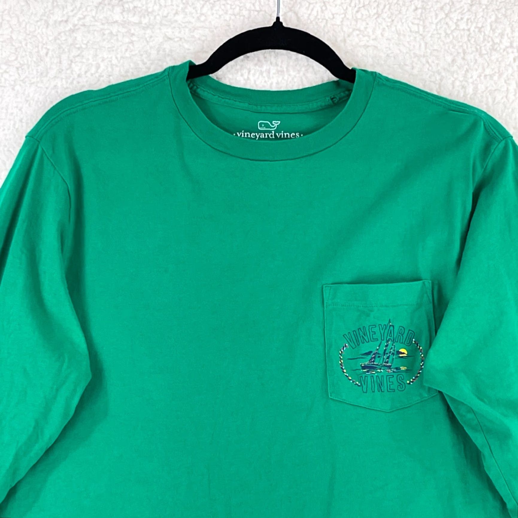 Vineyard Vines Vineyard Vines Green Graphic Print Long Sleeve T-Shirt Mens XS Crew Neck Size US XS / EU 42 / 0 - 3 Thumbnail