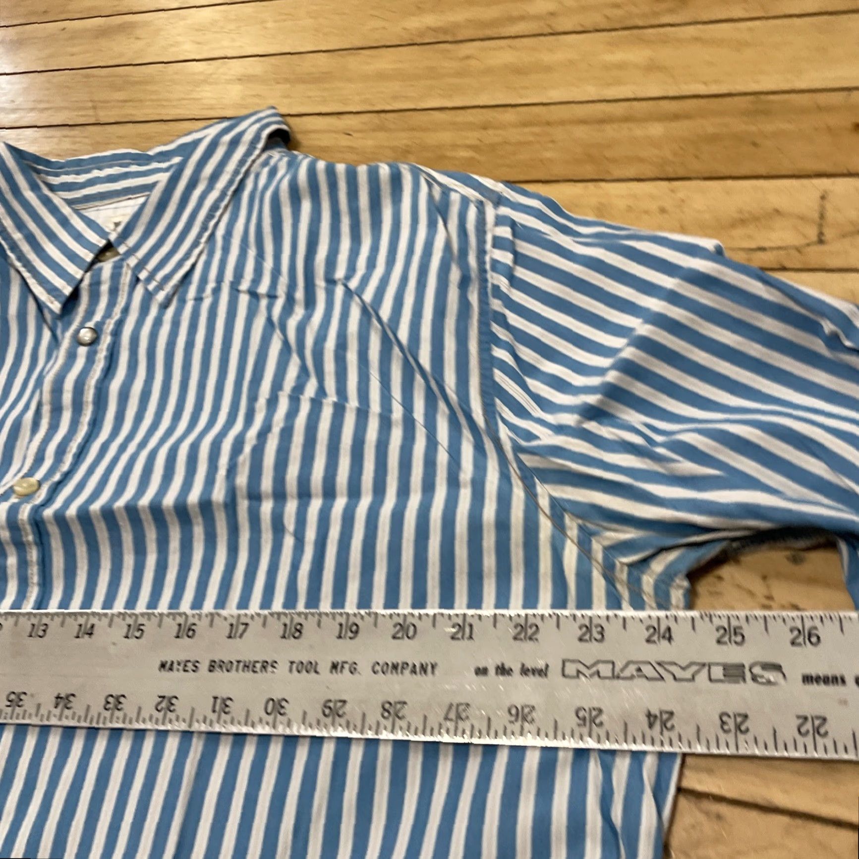 Mossimo Mossimo Supply Co Button-Up Shirt Men XL Athletic Blue Vertical Stripe Vintage Y2k Western Preppy Casual Button Front Size US XL / EU 56 / 4 - 6 Thumbnail