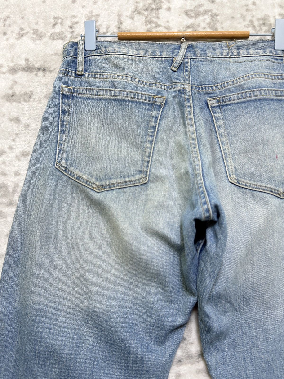 Japanese Brand Vintage Ships Selvedge Denim Light Wash Skinny Fit Size US 31 - 11 Thumbnail