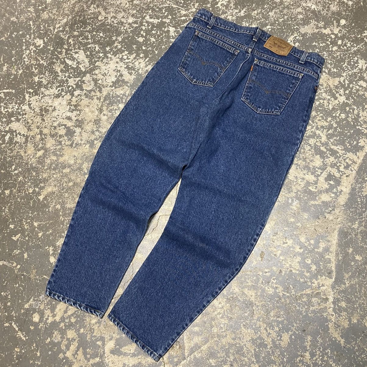 Levi's × Vintage Vintage Levi’s 550 Relaxed Fit Blue Dark Denim Jeans USA 90s Size US 36 / EU 52 - 2 Thumbnail