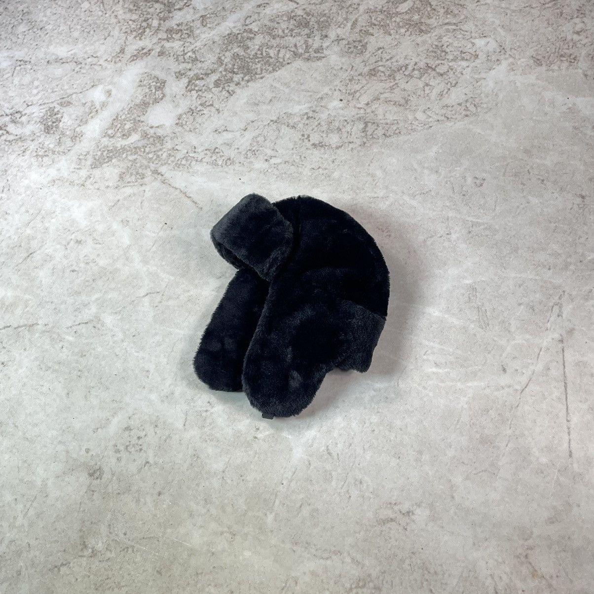 If Six Was Nine Y2K Fur Faux Fuzzy Trapper Mohair Black Ushanka Hat Size ONE SIZE - 3 Thumbnail