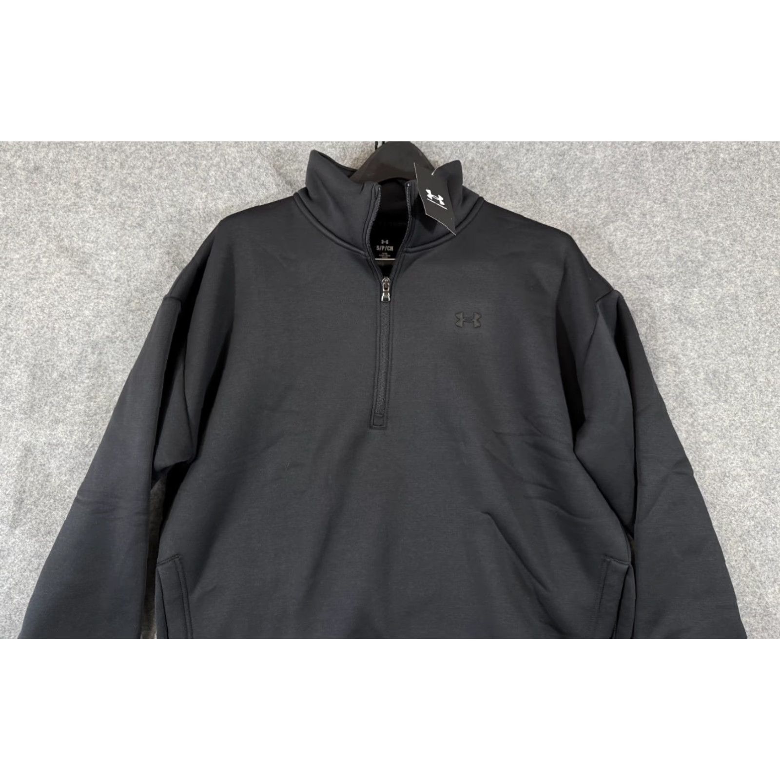 Under Armour Under Armour Fleece Jacket Womens S Black Half-Zip Pullover Mock Neck Long Sleeve NWT Size S / US 4 / IT 40 - 2 Thumbnail