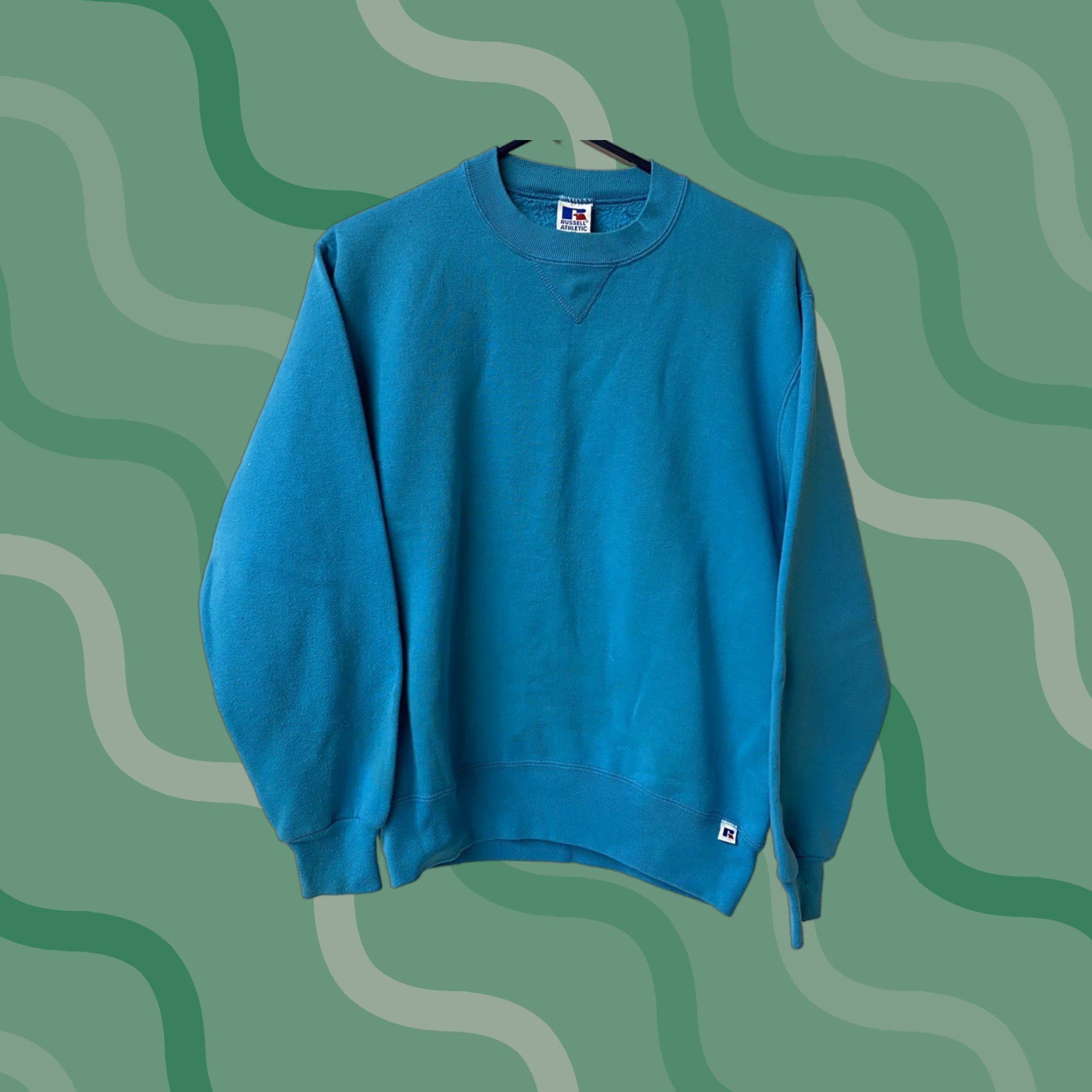 Russell Athletic VINTAGE Russell Athletic Sweatshirt TEAL Crewneck M Unisex Adults 90s Pullover B1 Size US M / EU 48-50 / 2 - 1 Thumbnail