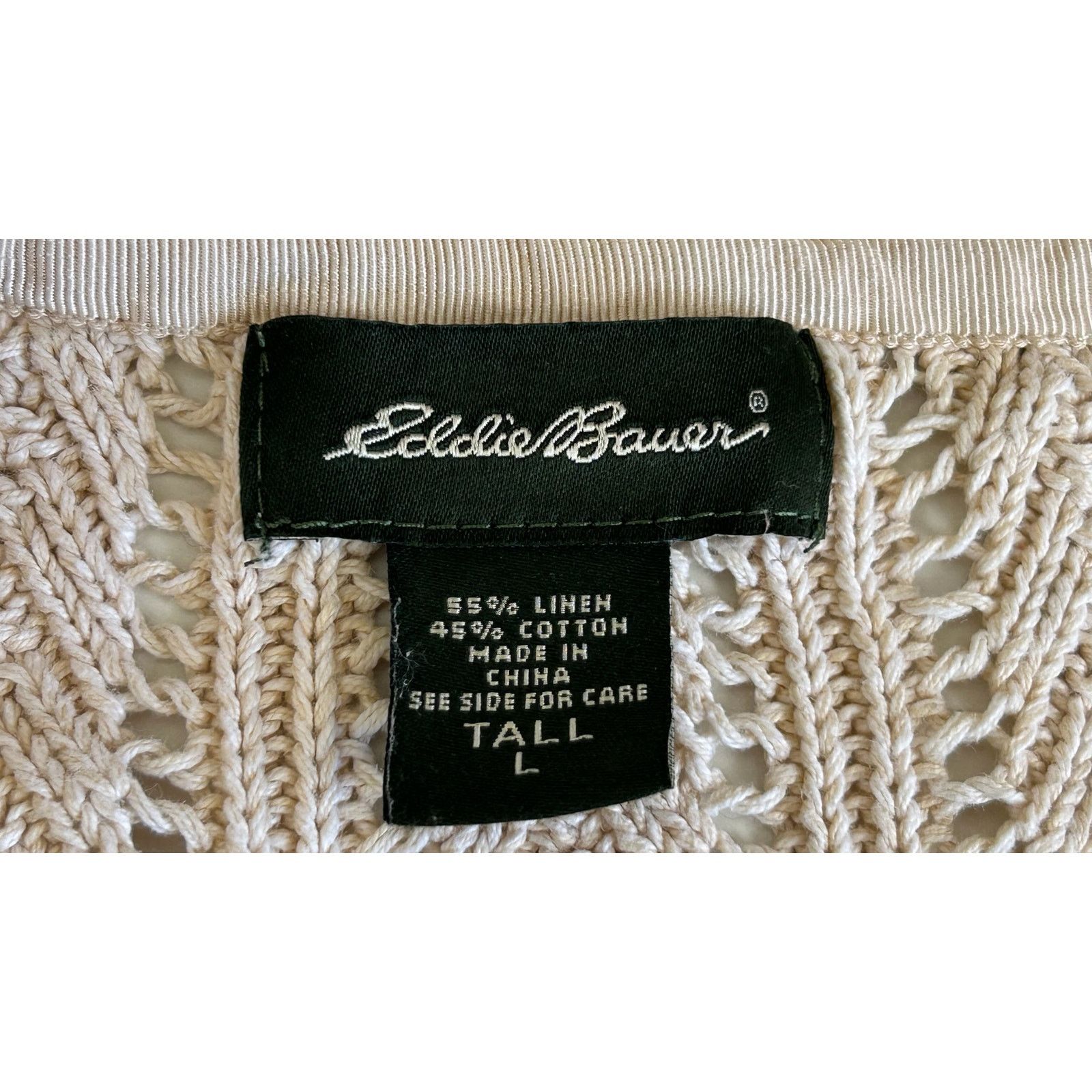 Eddie Bauer Eddie Bauer | Crochet Knit Button Down Cardigan | Large Size L / US 10 / IT 46 - 3 Thumbnail