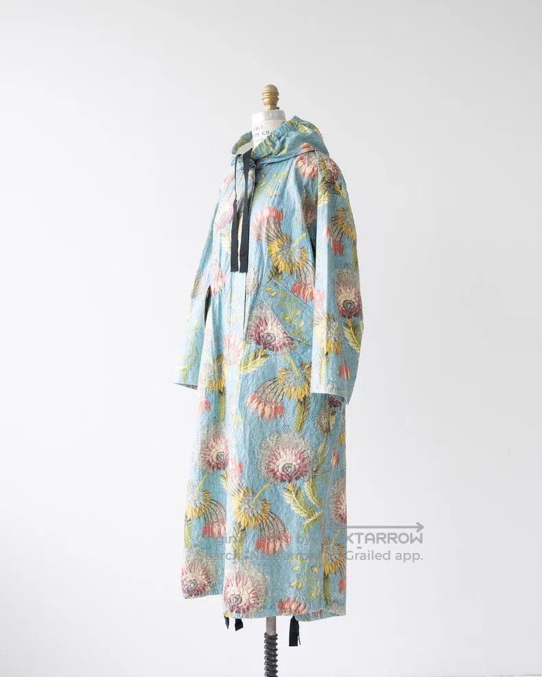 Dries Van Noten Dries Van Noten Floral Print Hooded Coat Size XS / US 0-2 / IT 36-38 - 2 Thumbnail