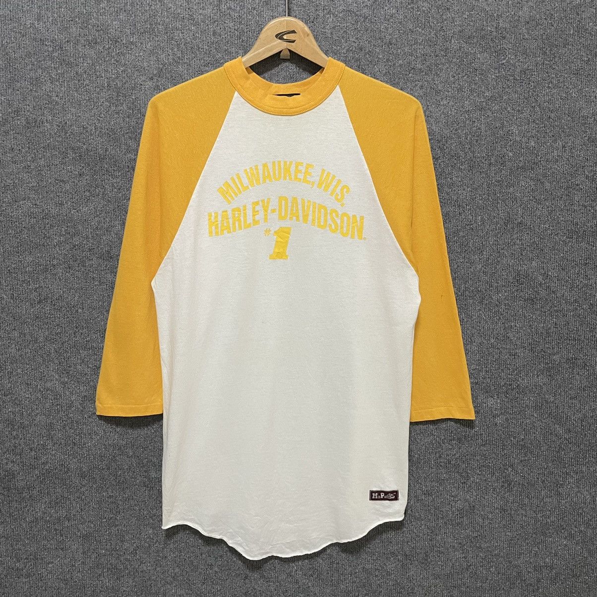 Harley Davidson × Vintage 1980s Milwaukee Wisconsin Harley Davidson 3QR T Shirt Size US M / EU 48-50 / 2 - 1 Thumbnail
