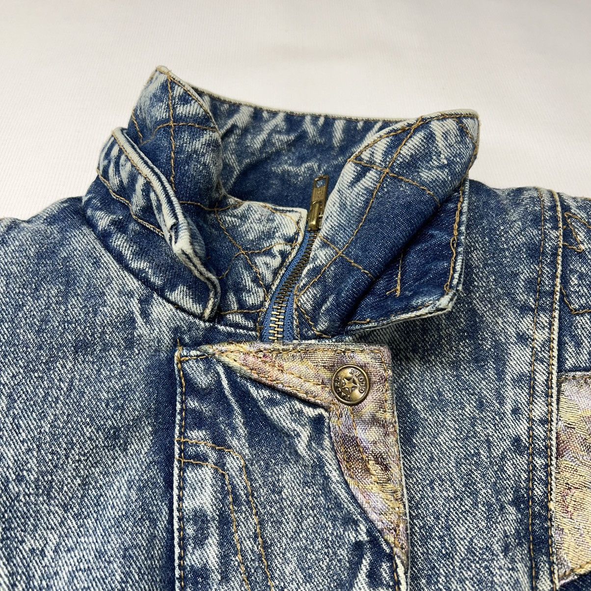 Faded Glory × Vintage Vintage Faded Glory Denim Jacket Bomber Floral Faded Y2K 90s Size M / US 6-8 / IT 42-44 - 8 Thumbnail