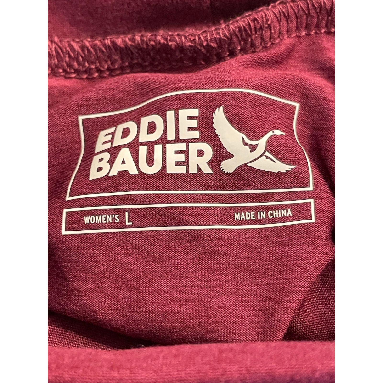 Eddie Bauer Eddie Bauer maroon Active Funnel neck (athleisure) top LG Size L / US 10 / IT 46 - 3 Thumbnail