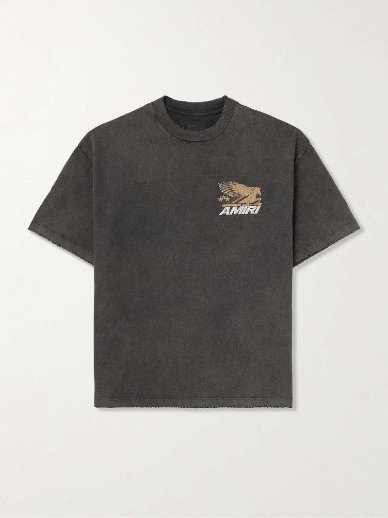 Amiri o1s1wg110326 Vintage Pegasus T-Shirt in Dark Grey Size US L / EU 52-54 / 3 - 1 Thumbnail