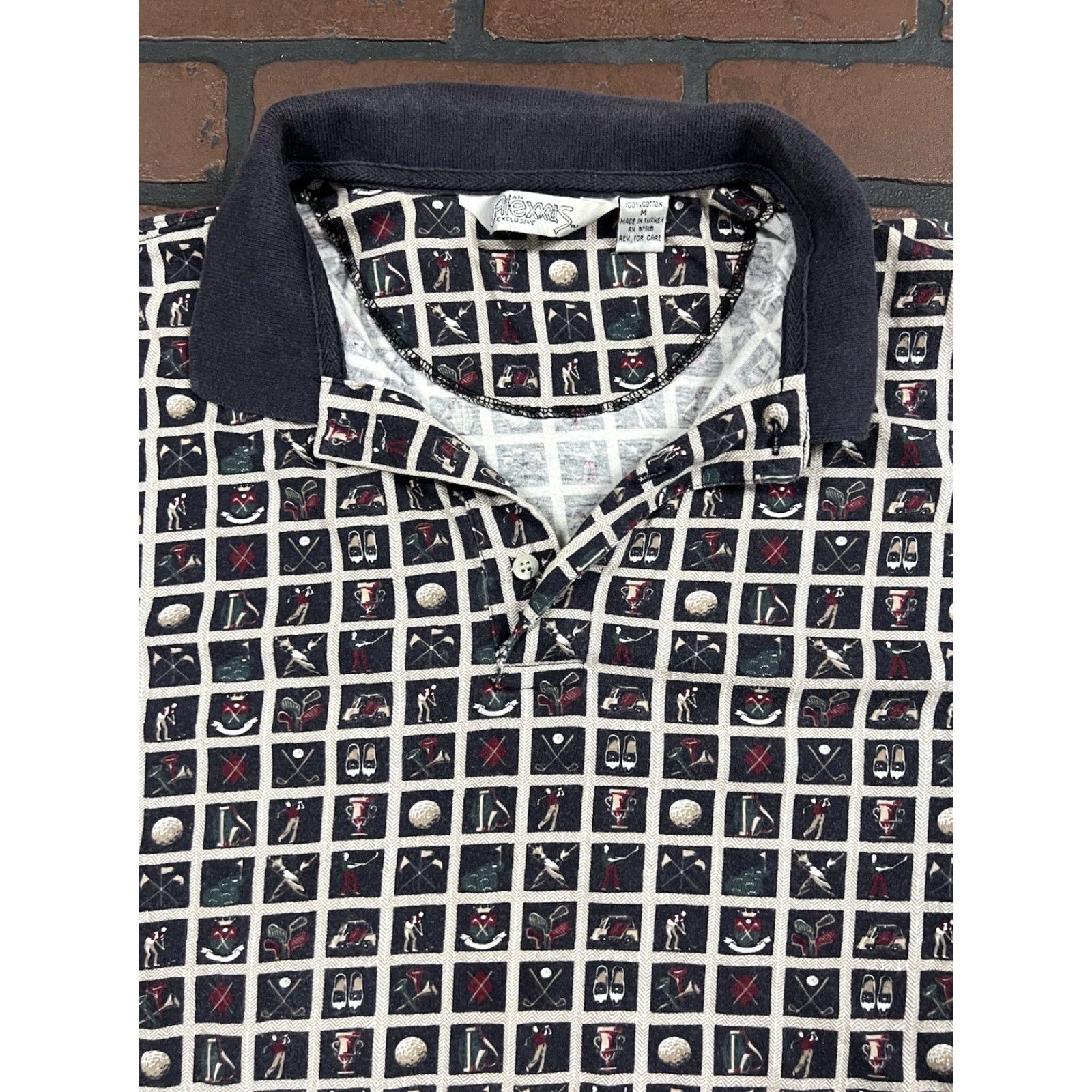 Vintage VINTAGE Alexxus Shirt Polo Golf Men’s M Blue Check Pattern Casual Shirts Men Size US M / EU 48-50 / 2 - 3 Thumbnail