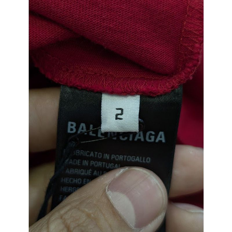 Balenciaga o1rshd1 Oversized T-Shirt in Faded Red Size US M / EU 48-50 / 2 - 13 Thumbnail